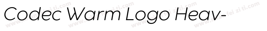 Codec Warm Logo Heav字体转换